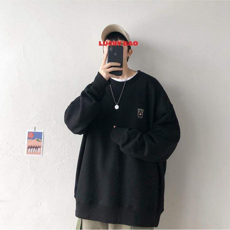 Áo Sweater Nỉ Bông Gấu HEY Form Rộng Ulzzang Unisex (Trắng/Đen) ❤️FREESHIP❤️ form nam nữ unisex ❤️ Jaystoree ❤️ | BigBuy360 - bigbuy360.vn