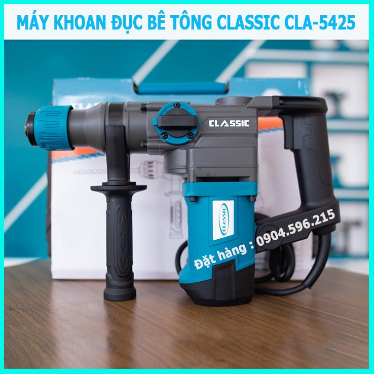 Máy khoan đục bê tông CLASSIC CLA-5425 - Máy khoan đục 1100W Tặng mũi đục nhọn và dẹp