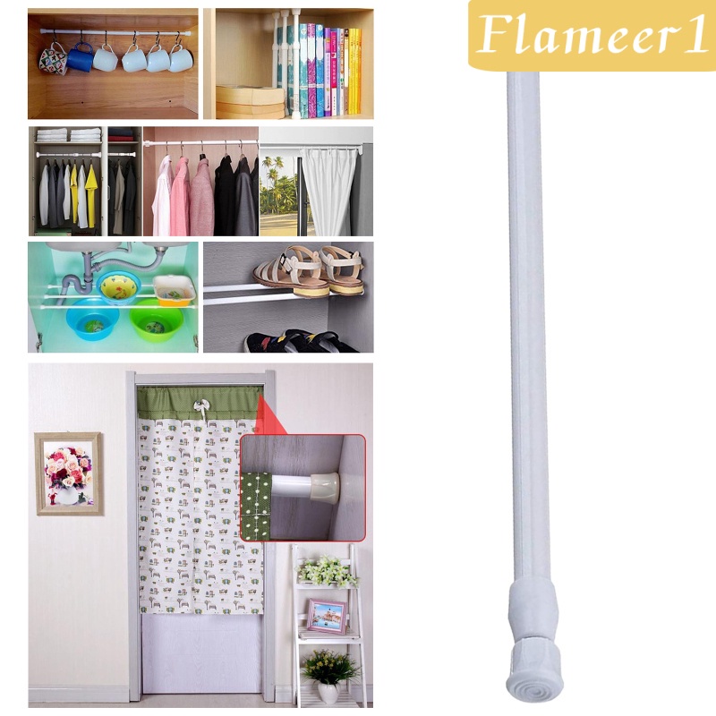 [Flameameer1] Thanh Treo Rèm Cửa Tủ Chén Bằng Kim Loại Thu Gọn Được Đa Năng