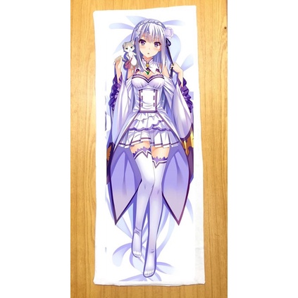 Gối ngủ Emilia Re :zero dài 40cm x 1m /Gối ôm dài anime Re:zero Emilia