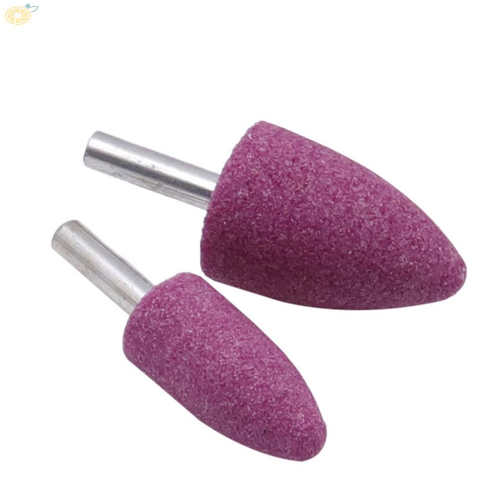 【VARSTR】1pc 6mm Shank Red Corundum Conical-Grinding Head For Polishing And Rust Removal