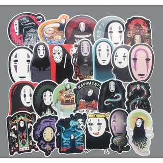 Set sticker đề can decal noface vô diện 18 cái ngẫu nhiên