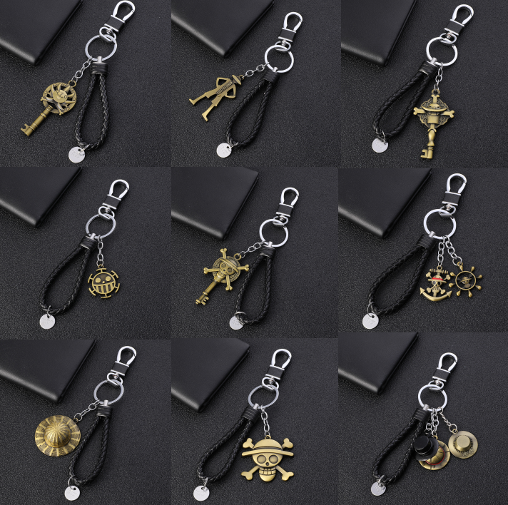 Móc Khóa Kim Loại Mặt Hình Mỏ Neo One Piece Cho Cặp Đôi