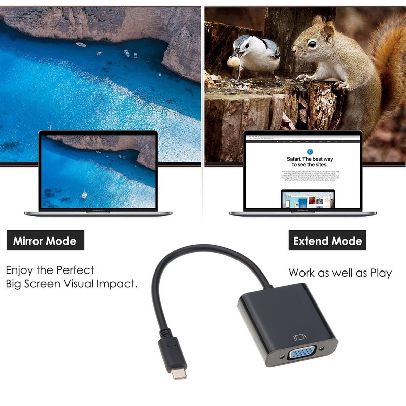 Cáp Chuyển Đổi USB 3.1 Type C Sang VGA Kebidumei | BigBuy360 - bigbuy360.vn