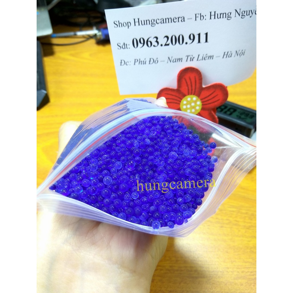 Combo 200g hạt hút ẩm+ ẩm kế+ TẶNG đồ đựng hạt