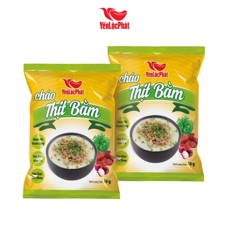 - Cháo thịt bằm Yến Lộc Phát – Ăn liền – Gói 50gr