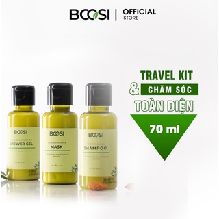 Set Dầu gội – Mặt nạ - Gel tắm dưỡng sinh Bcosi nhỏ gọn, tiện lợi 70ml