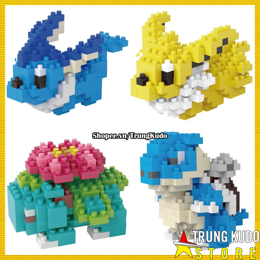 Đồ chơi xếp hình Lego Poke nhiều nhân vật thích hợp làm quà làm mô hình trang trí