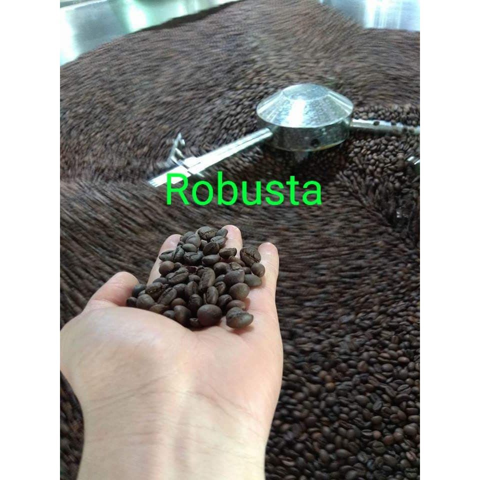 Cà phê hạt rang xay nguyên chất Robusta