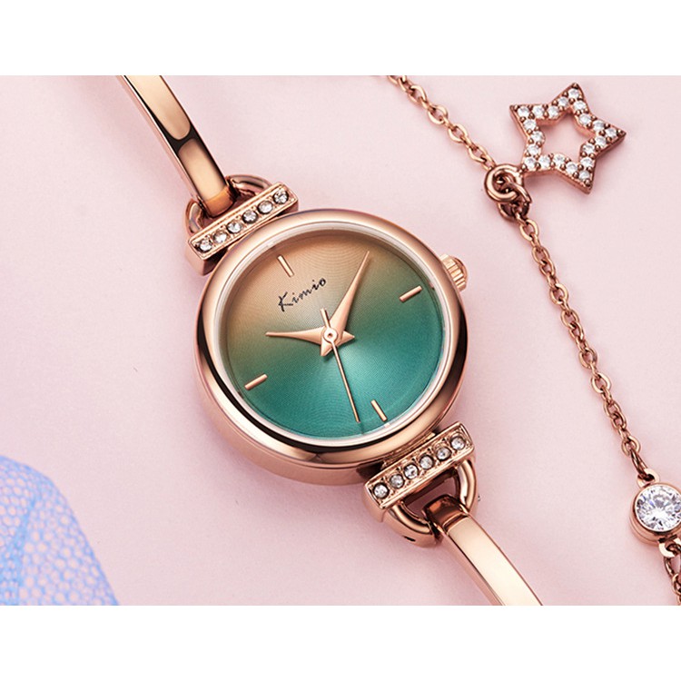 Đồng hồ nữ Kimio 6400 dây kèm lắc hàng chính hãng