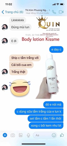 [ KEM Body kiss-Quin cao cấp]Kem dưỡng Trắng Toàn thân.
