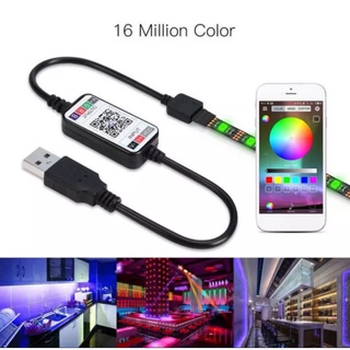 【Có sẵn】 Cuộn dây led 3m 5m RGB 16 triệu màu điều khiển bằng điện thoại, nháy theo nhạc, đèn led tiktok đổi màu