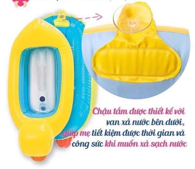 CHẬU TẮM PHAO VỊT VÀNG ĐÁNG YÊU CHO BÉ MUNCHKIN - Quà km của Moony