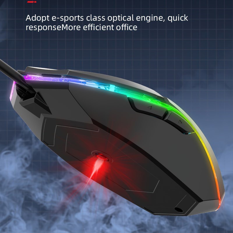 Chuột LED Gaming siêu nhẹ MORZZOR S700 chống ồn cho máy tính