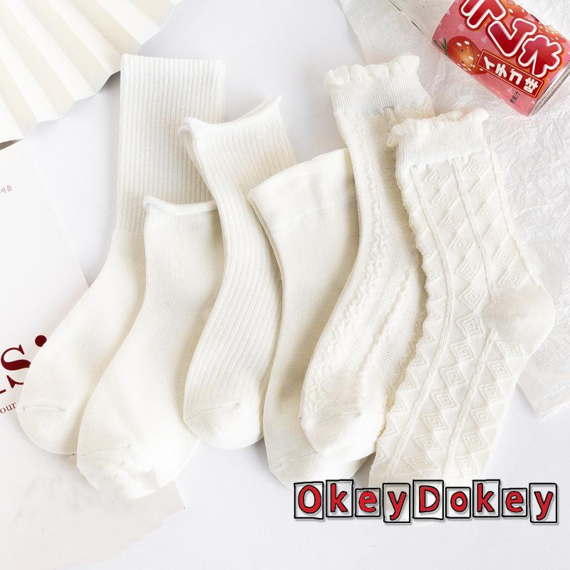 Vớ cotton màu trơn thời trang đơn giản xinh xắn dành cho nữ