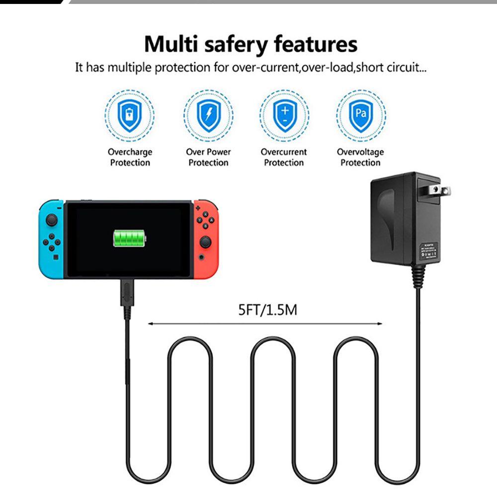 MYRONGVN Sạc Nhanh Loại C Màn Hình OLED Cho Máy Chơi Game Nintendo Switch