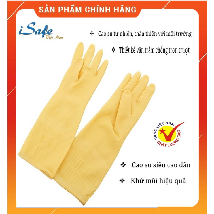 Găng tay cao su rửa bát, dọn dẹp vệ sinh siêu dai, siêu bền