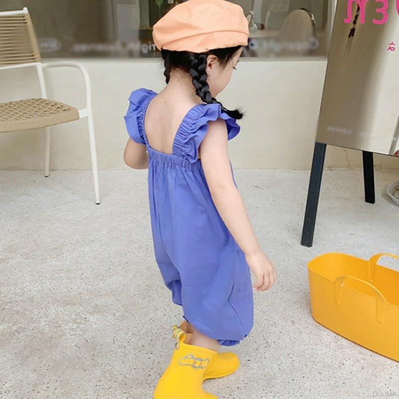 Áo liền quần phối ren kiểu dáng xinh xắn phong cách Hàn Quốc cho bé gái