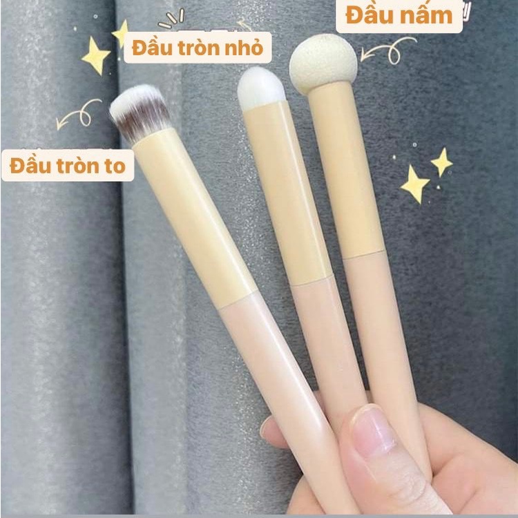 Cọ che khuyết điểm cọ tán kem đầu nấm đầu tròn màu pastel xinh xắn cọ môi Ulzzang
