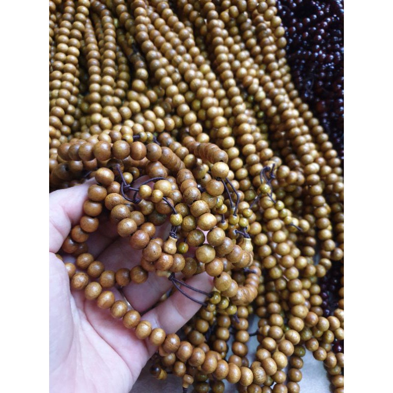 Tràng 108 hạt gỗ hương có tua đẹp 6ly, 8ly