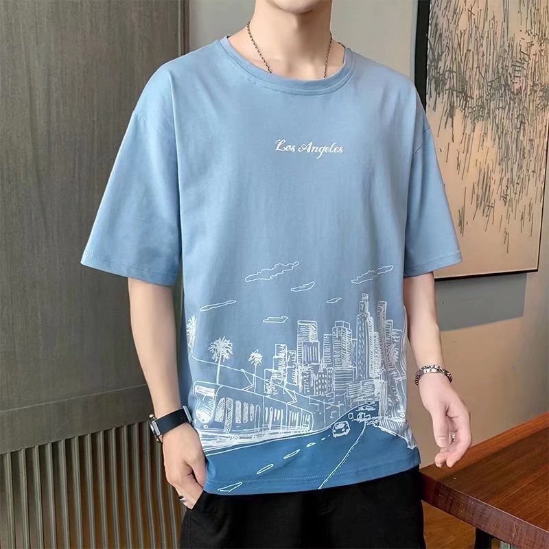 Áo Thun Tay Ngắn Thời Trang Hàn Quốc Cho Nam Size M-3XL