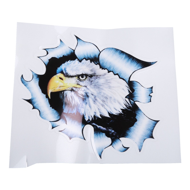 Đề Can PVC Hình Đại Bàng Lá Cờ Mỹ Bald Eagle Trang Trí Ngoại Thất Xe Hơi Xe Máy