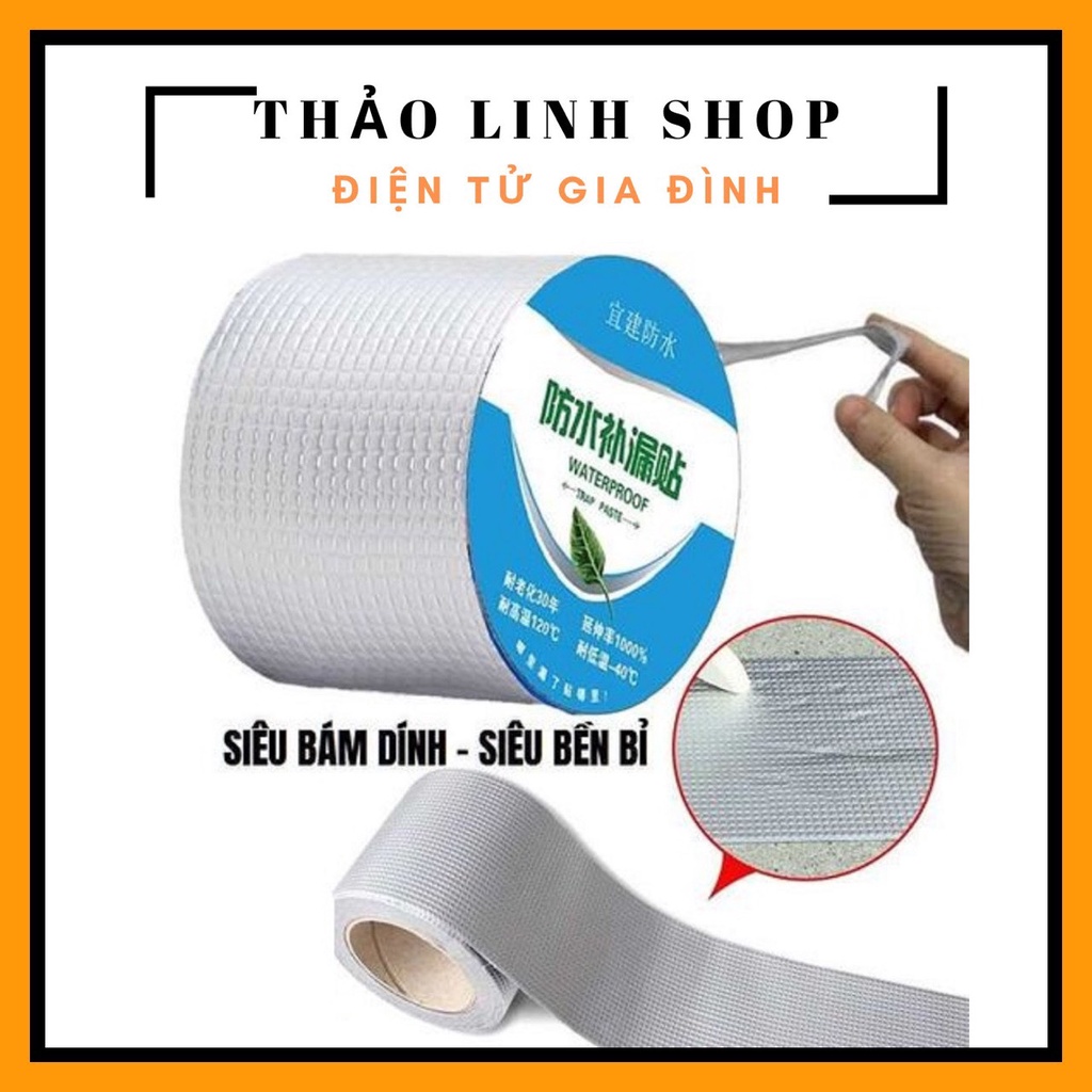 Keo chống thấm dột siêu dính 5cm/10cm, giúp chống dột mái nhà/tường/ống nước/phao/đồ bơm hơi