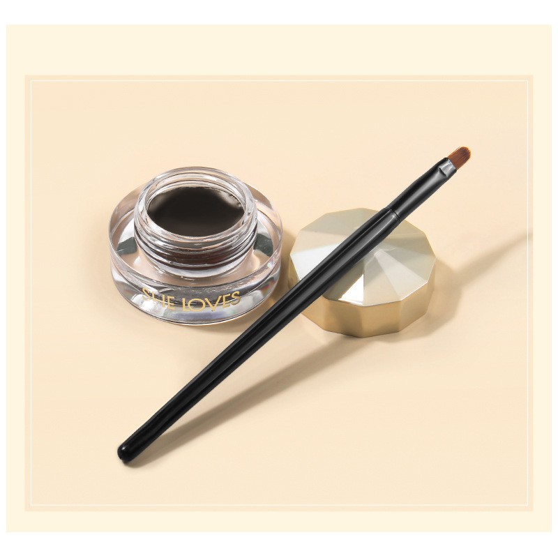 Gel Kẻ Mắt Chống Nước She Loves Eyeliner CreamTặng Kèm Cọ Kẻ