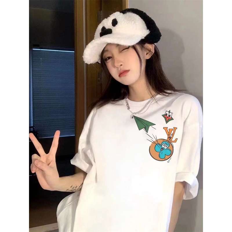 Áo Thun Cotton Tay Ngắn In Họa Tiết Graffiti Cổ Điển Thời Trang Cho Nam Và Nữ