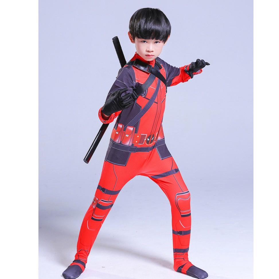 Bộ trang phục hóa trang thành nhân vật Deadpool cho bé trai và người lớn