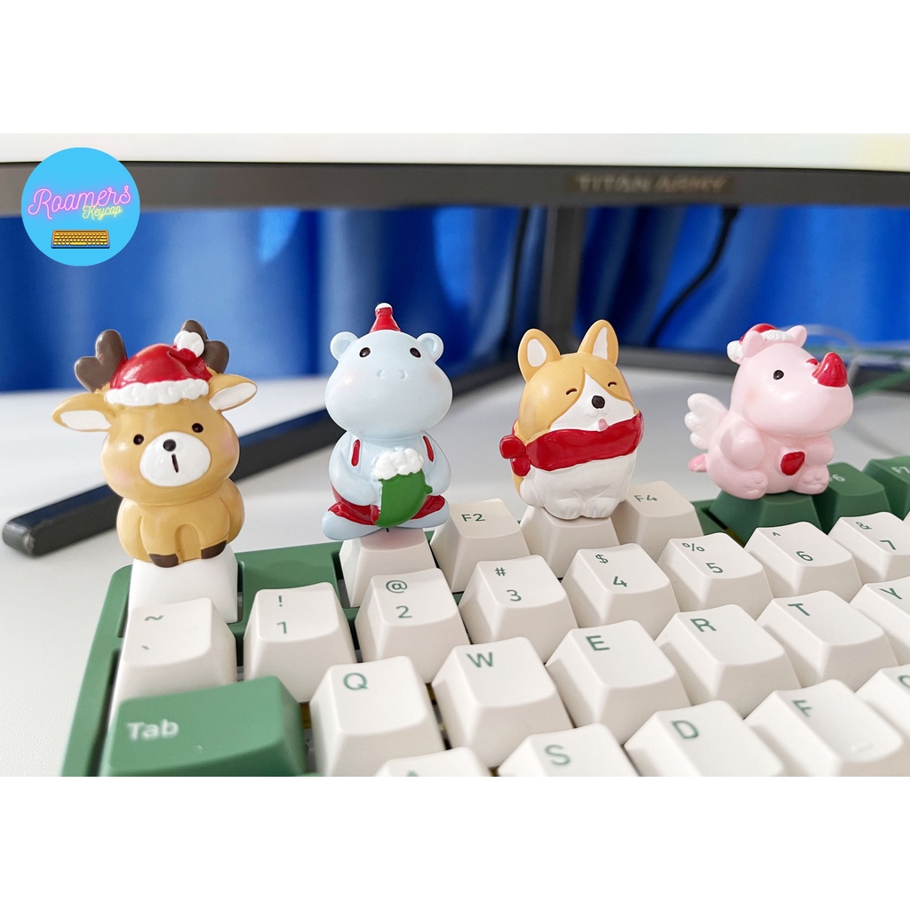 Keycap Merry Christmas giáng sinh đáng yêu Keycaps Phím Lẻ R4 PBT