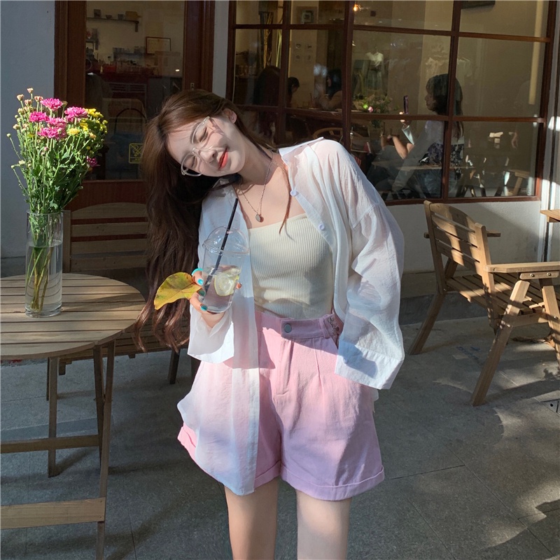 Áo Sơ Mi Tay Dài Chống Nắng Thời Trang Mùa Hè Dễ Phối Đồ