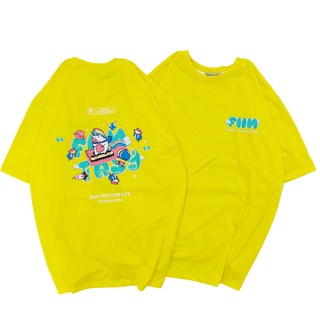 Áo Thun Tay Lỡ Unisex Dành Cho Nam Nữ Thêu Chữ FUN SAY HAPPY Siêu Thoáng Mát