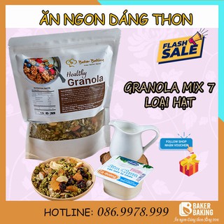 Granola yến mạch❤CAO CẤP❤ngũ cốc ăn kiêng, không đường phù hợp với nhiều lứa tuổi,tốt cho sức khỏe,giảm cân, Gói:500g