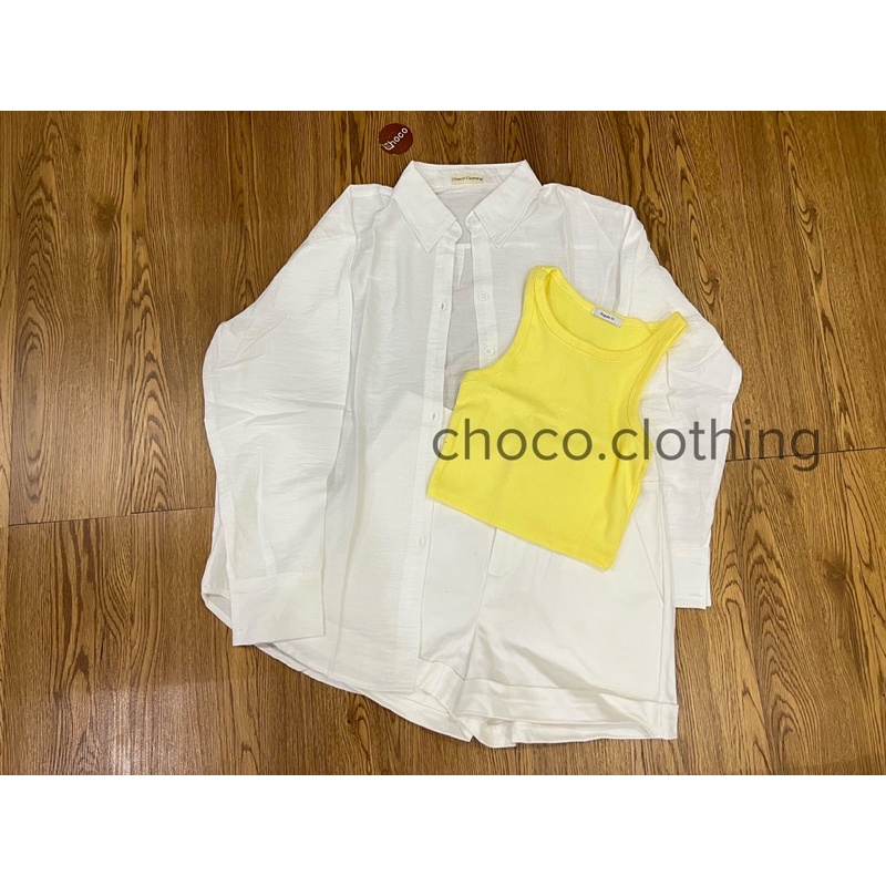 Áo somi đũi Nhật tay dài nữ mùa hè, vải mát, form oversize (ảnh tự chụp)