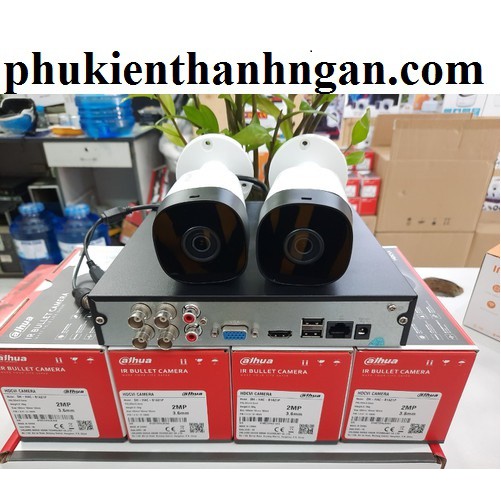 Trọn Bộ 4 Camera DAHUA 2MP 1080P - Hàng chính hãng [Bộ 1-4 2MPX] - Đầy đủ phụ kiện + Ổ Cứng 500GB