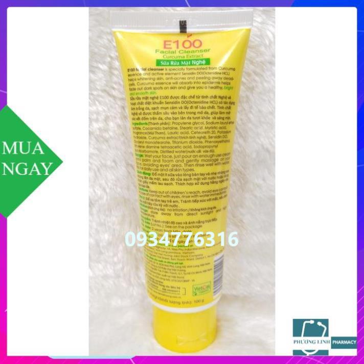 Sữa rửa mặt nghệ E100 100g