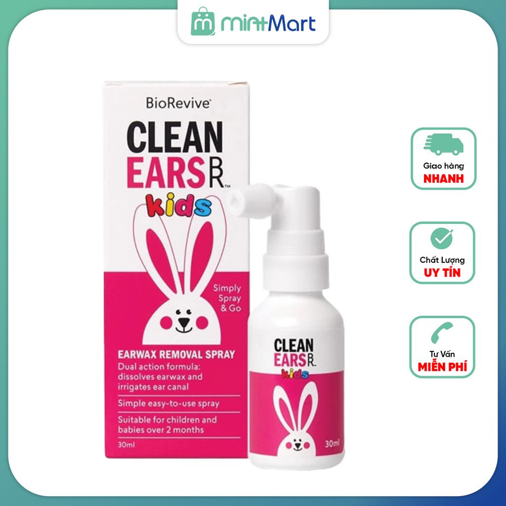 [Chính hãng] Dung dịch xịt vệ sinh tai cho trẻ BioRevive Clean Ears Kids hàng Úc lọ 30ml date 07/2023