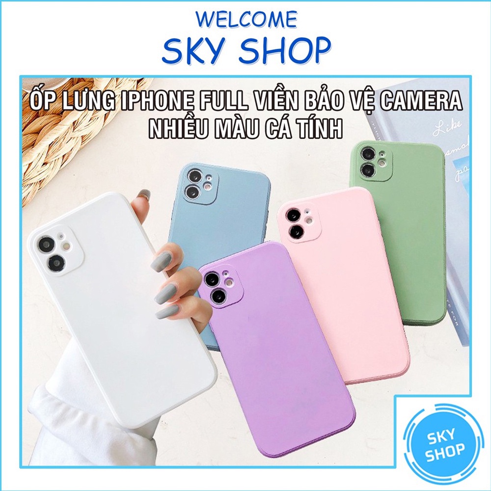 Ốp lưng iphone Dẻo Full Viền Bảo Vệ Camera 6/6plus/6s/6splus/7/7plus/8/8plus/x/xr/xs/11/12/pro/max/plus/promax