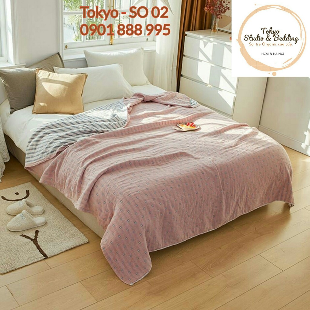 (3)TH Ga/Ga Gối vải Xô Cotton Organic_Dòng basic 3 lớp