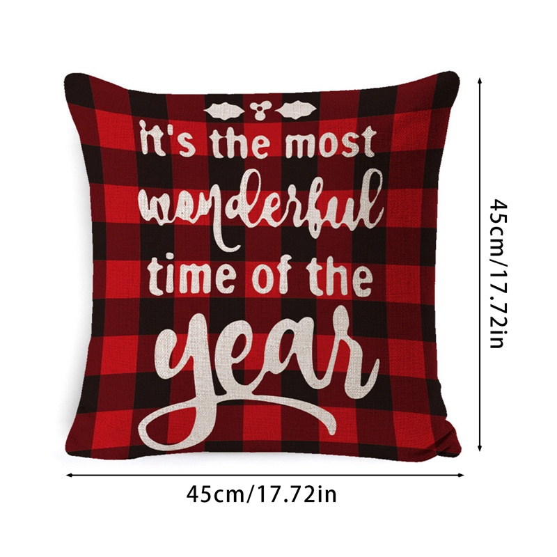 Vỏ Gối Tựa In Họa Tiết Giáng Sinh Độc Đáo Kích Thước 45 * 45cm Trang Trí Nhà Cửa