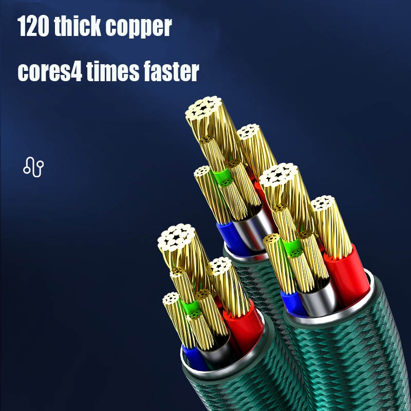 Dây Cáp Sạc Micro USB Type C 3 Trong 1 6A 100W Cho Điện Thoại Thông Minh