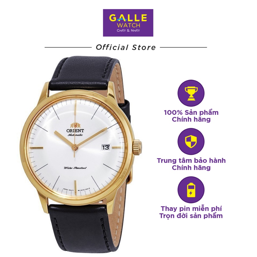 Đồng hồ cơ nam Orient Watch FAC0000BW0 mặt kính cứng chống va đập, chống nước 3 ATM, dây da đeo tay cao cấp chính hãng