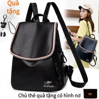 Ba lô chính hãng Thời trang mềm Ba lô cho nữ Ba lô mới Túi nữ Đa năng Dung tích lớn Da mềm Túi trẻ trung Ba lô