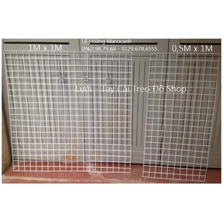 Khung Treo Lưới Sắt 2 Chiếc 50x100Cm, 50 Tay Cài Móc Lưới Treo và 50 Móc Treo Dép