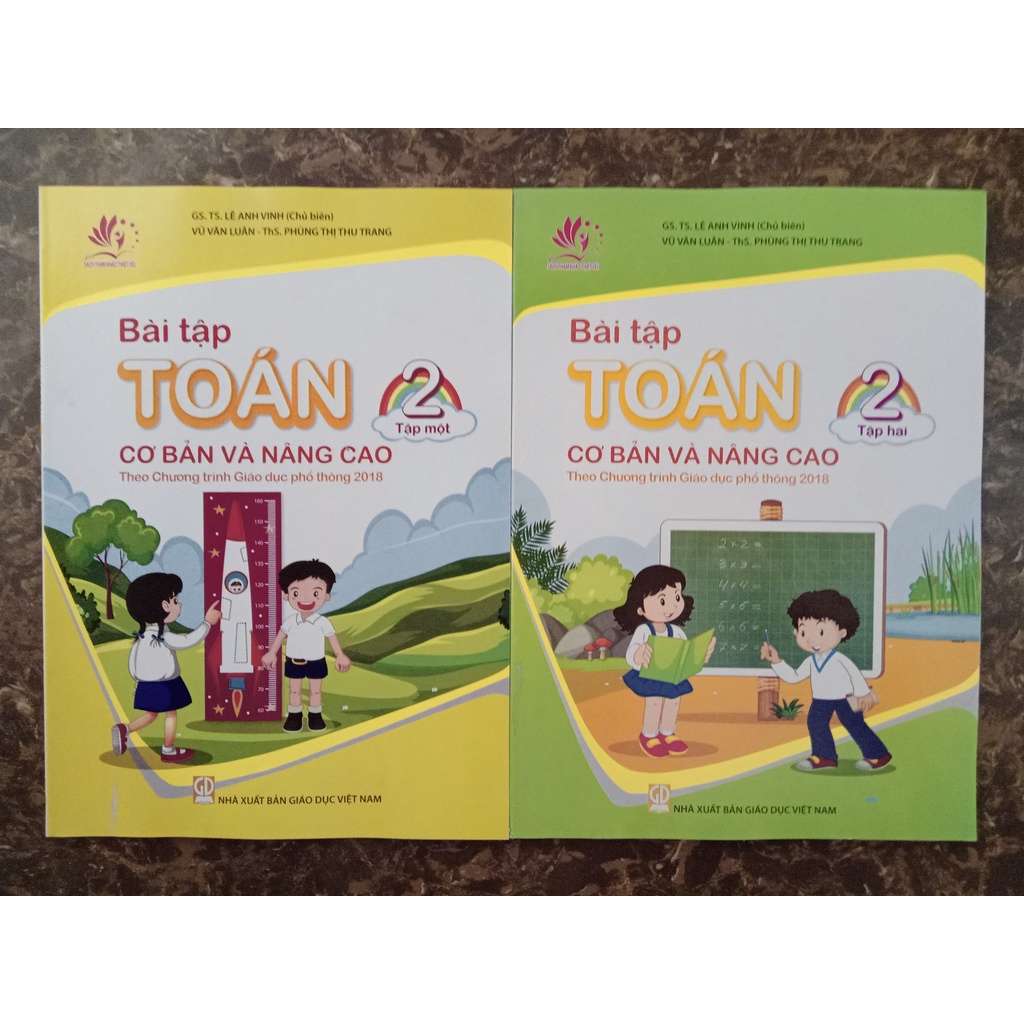 Sách - Combo Bài tập toán cơ bản và nâng cao lớp 2 (2 tập)