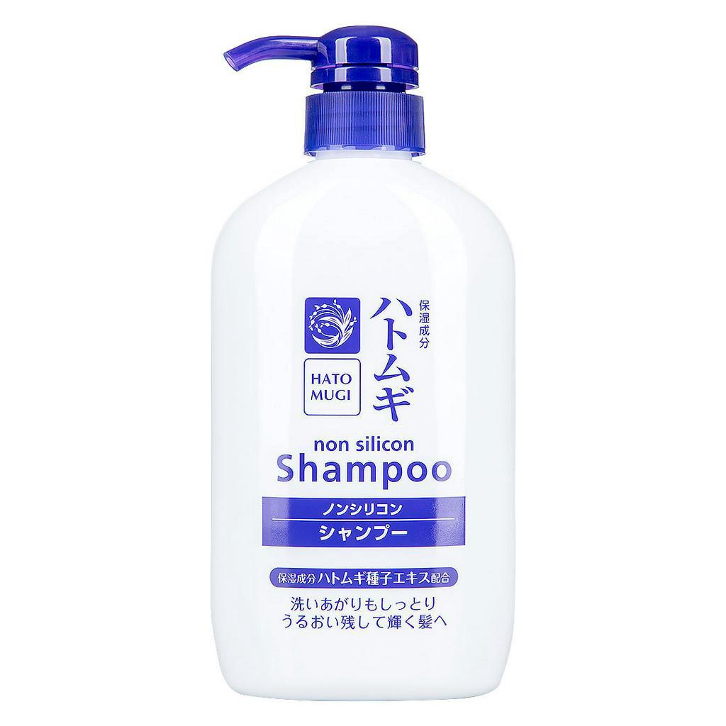 Dầu gội đầu ý dĩ Hatomugi Shampoo 600ml cải thiện tóc khô xơ, hư tổn, giúp làm sạch gàu