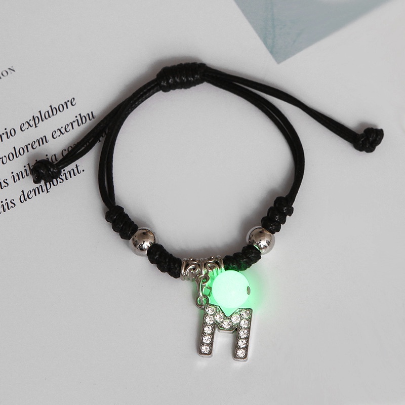 Vòng Tay Đính Đá 26 Chữ Cái Tiếng Anh Thời Trang Cho Nam Nữ JP5