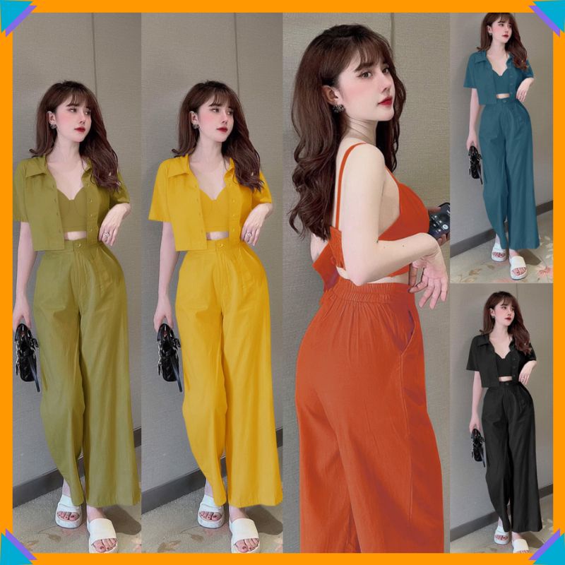 Set nữ 🌸FREESHIP🌸 Set nguyên bộ 3 món xinh xắn J1188