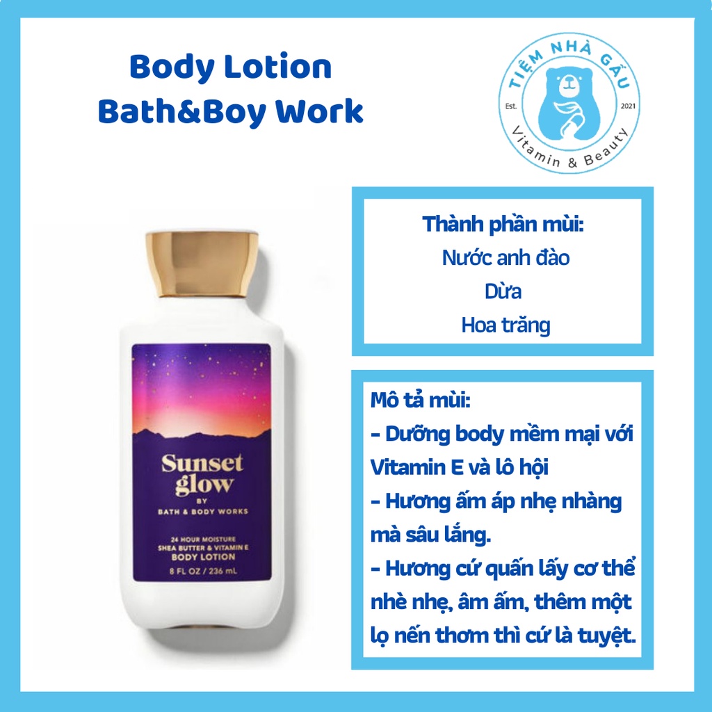 [Fullsize] Body lotion - Sữa dưỡng thể toàn thân BathAndBody Work